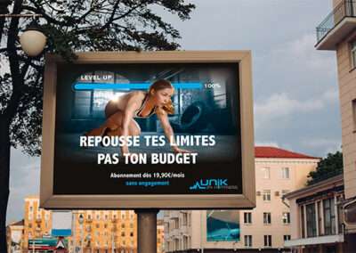 Création d&rsquo;une affiche 4X3m Salles de sport UNIK