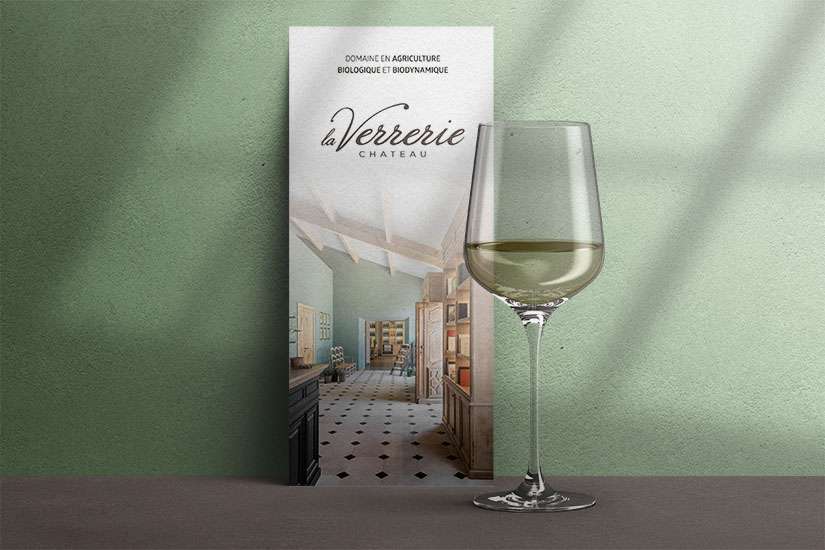Dépliant-La Verrerie-laurencedorvalgraphiste Depliant chateau La Verrerie - domaine viticole du Luberon